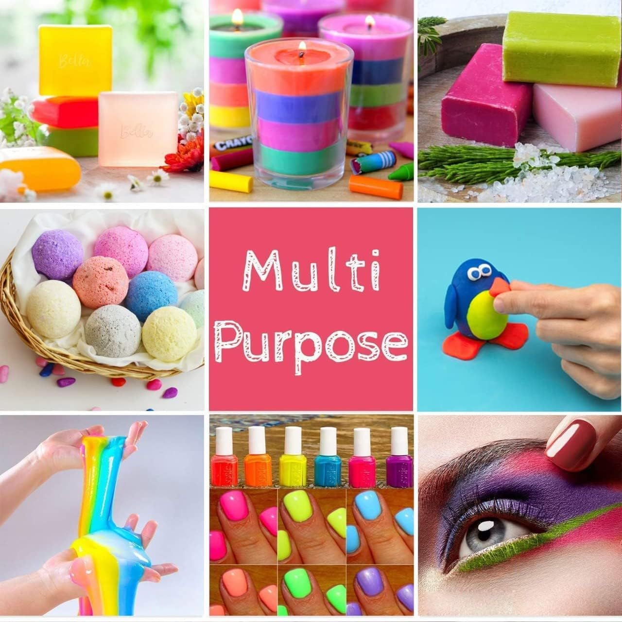 KEDIA Mica Combo of 10 Colors Pearl Powder Pigment | Each Pack of 10 Grams | for Making Cosmetic |Make up | Candle Making | Soap Making, Nail Art | Resin Jewelry; Epoxy, Resin, Plastidip (10 Colors)