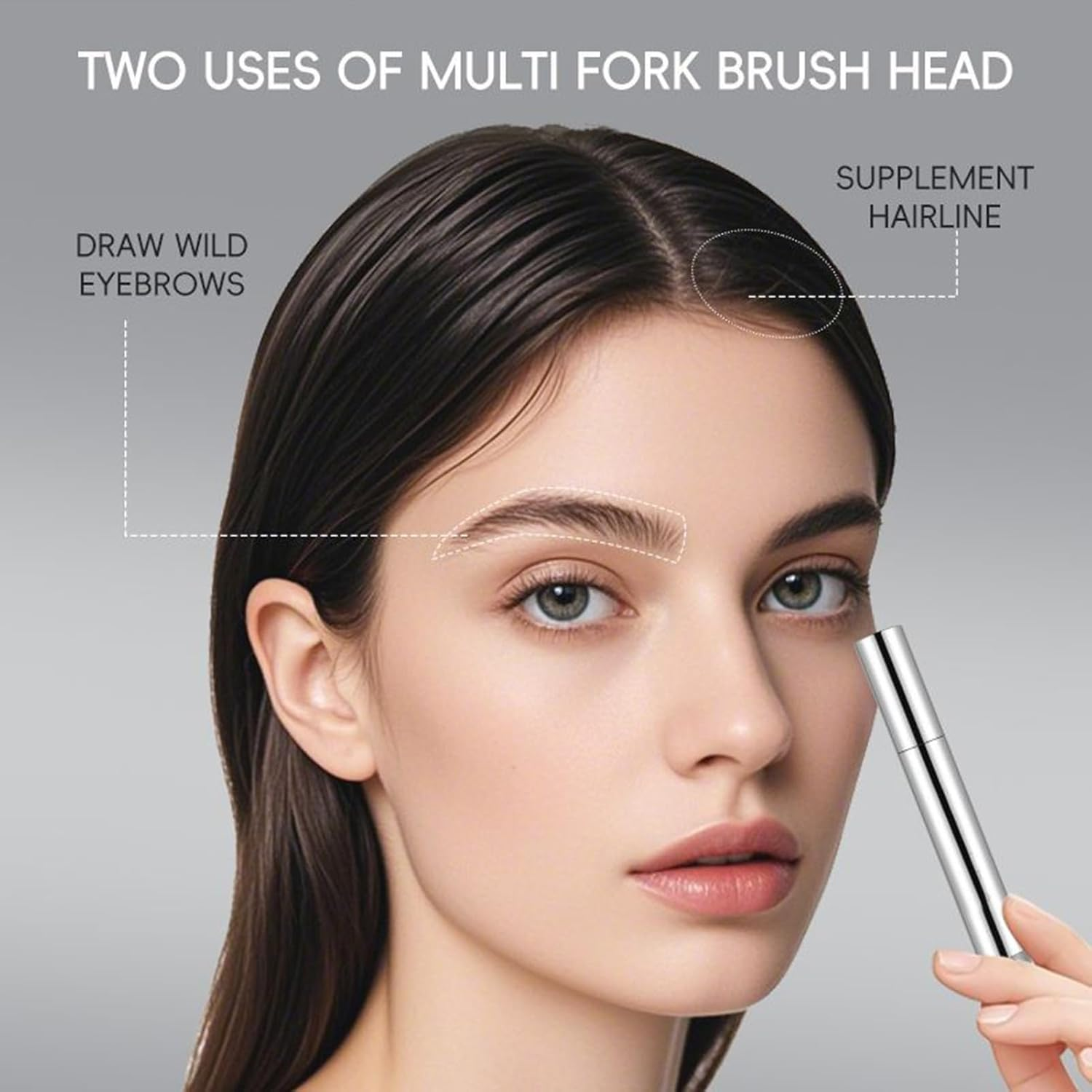 Liquid Brow Pencil - Eye Brows Pen | Eyebrow Filler Pencils | Multi-Fork Tip M Icroblading Eyebrows Pens | 2-In-1 Filling Pencils | Smudge-Proof Beauty Supplies | Makeup Accessories for Women Girls image number 3