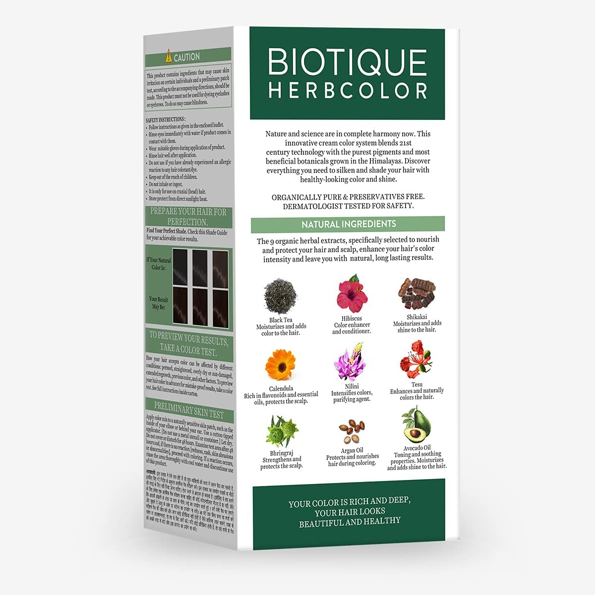 Biotique Bio Herbcolor 4N Brown, 50 G + 110 Ml (Conditioning Color No Ammonia)