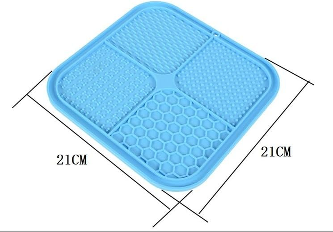 Mat for Dogs & Cats Calming Mat for Anxiety Relief, Boredom Buster, Slow Feeder (Blue, 21 * 21 * 0.8CM) image number 5