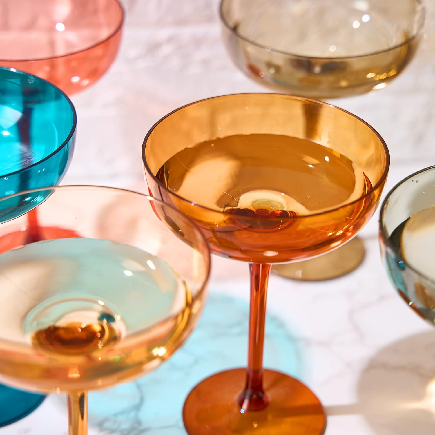 Khen Shatterproof Tritan | 6 Set | Muted Color European Design Drinkware Unbreakable Colored, Bpa-Free Plastic, Reusable, Indoor & Outdoor image number 5