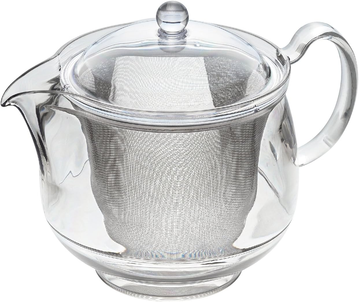 Akebono Sangyo TW-3723 Light and Unbreakable Teapot, 25.7 Fl Oz (730 Ml), Tritan Resin, Clear Teapot, Stainless Steel Mesh, LL Size, Made in Japan image number 1