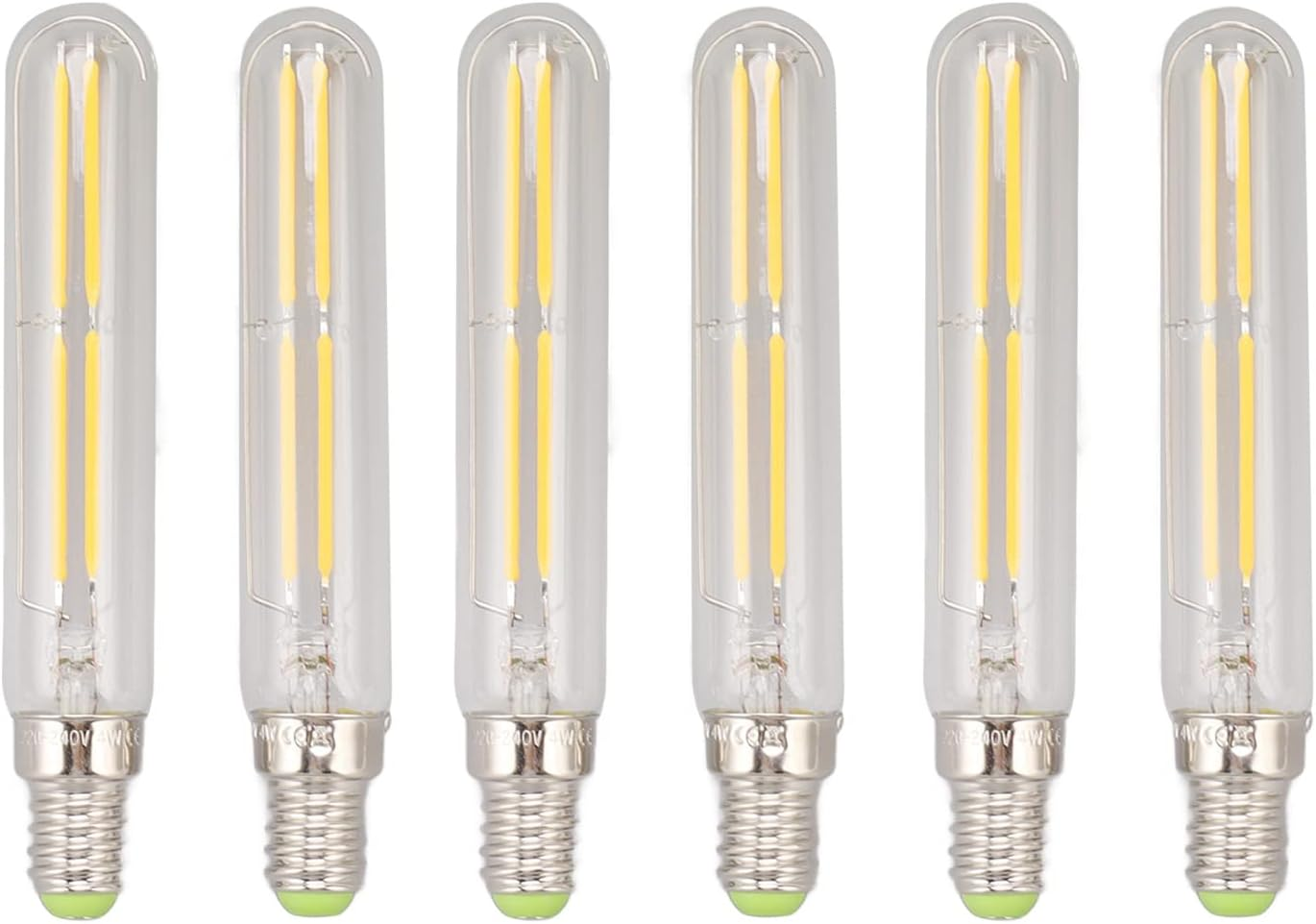 2Pcs E14 LED Bulb, Warm White 2300K Dimmable Bulb, 4W E14 Base Tubular Light Bulb, Energy Saving Decorative Bulb, Best Replacement for Halogen and Incandescent Bulb image number 4