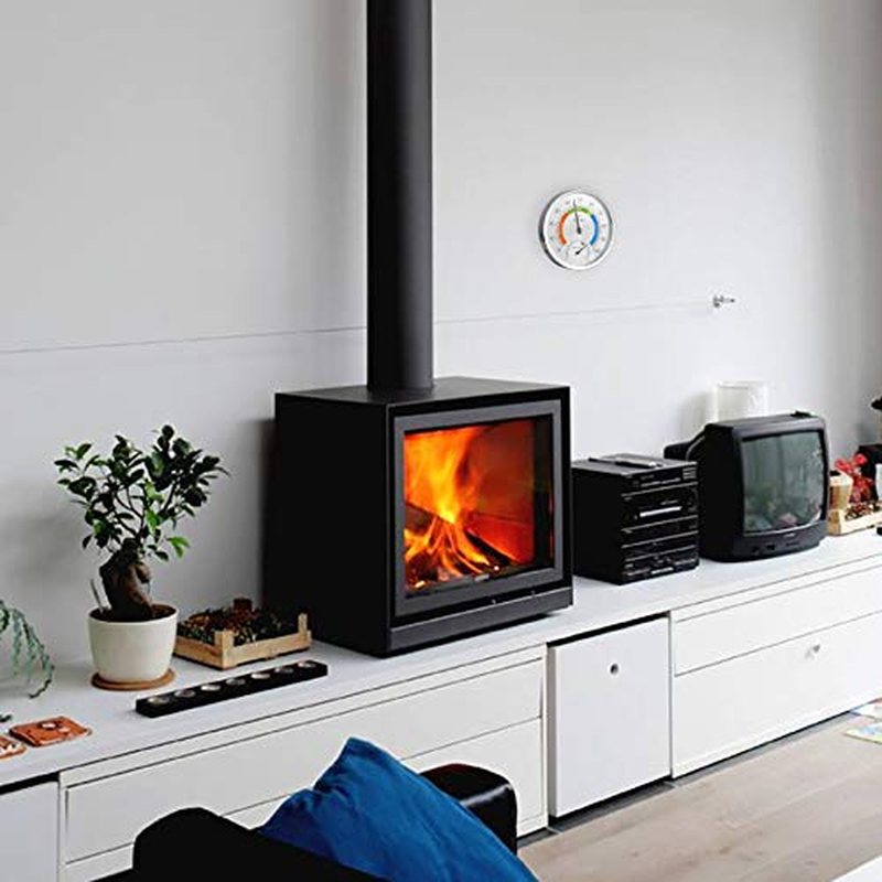 5" Indoor Outdoor Hygrometer/Thermometer, Humidity Gauge Indicator Temperature Humidity Monitor, Analog Hygrometer Humidor (English Version) image number 1