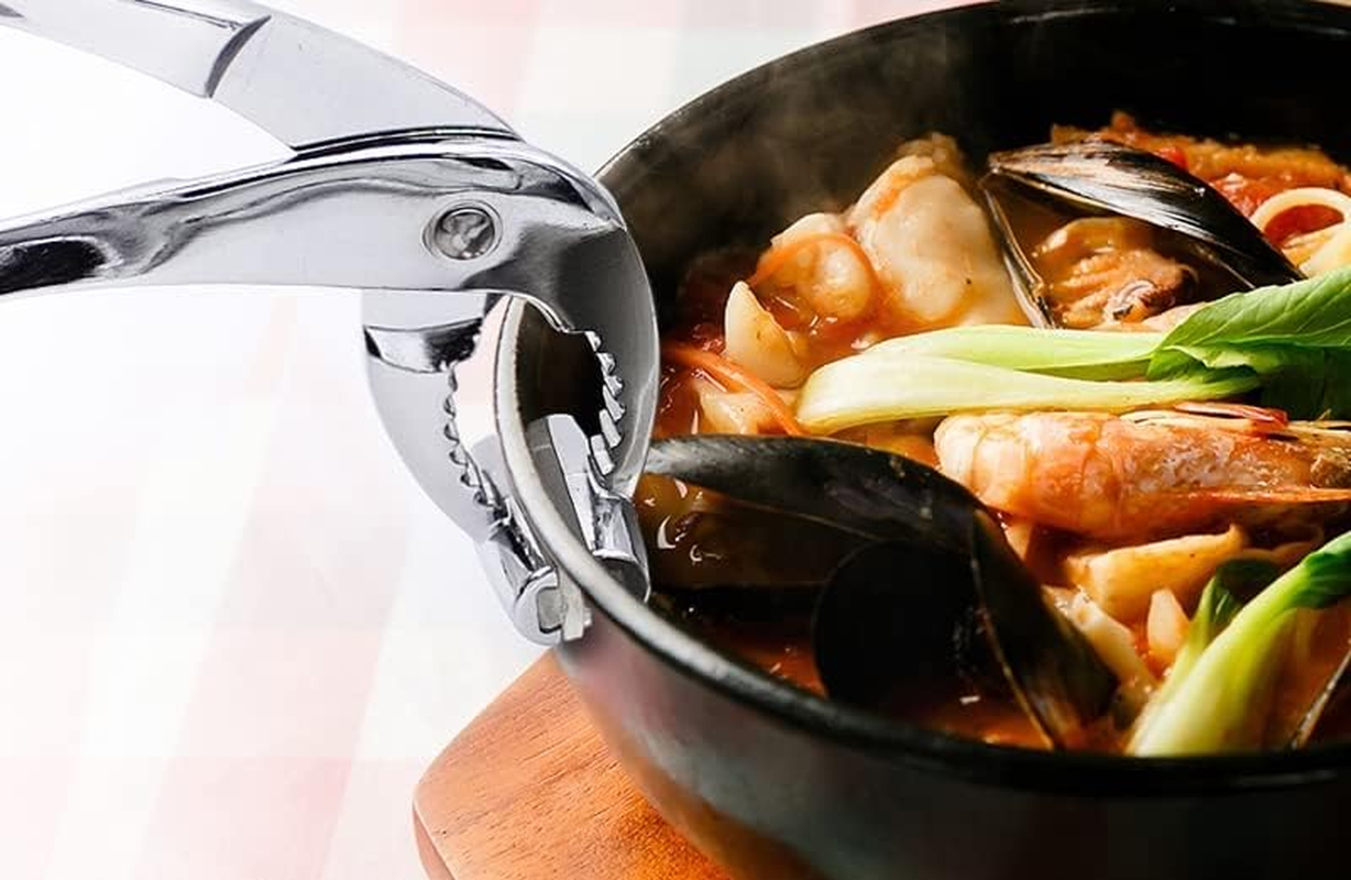 Sejong Cook Aluminum Tongs. Holder for Korean Stone Ceramic Bibimbap Bowl, Dolsot, Ddukbaegi, Sizzling. Hot Pot Holder Size 6.6 Inch, Korean Hot Food. image number 3