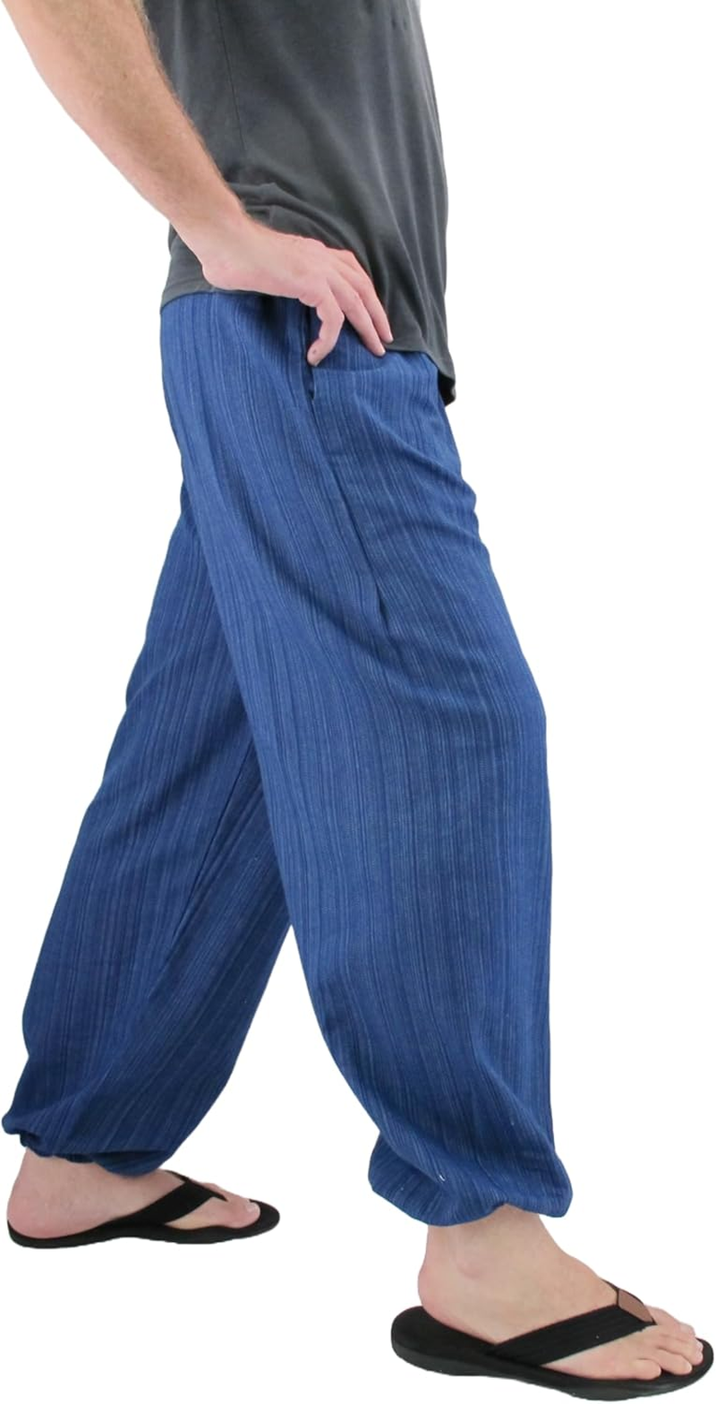 Love Quality Baggy Pants Men'S One Size Cotton Harem Pants Hippie Boho Trousers image number 2