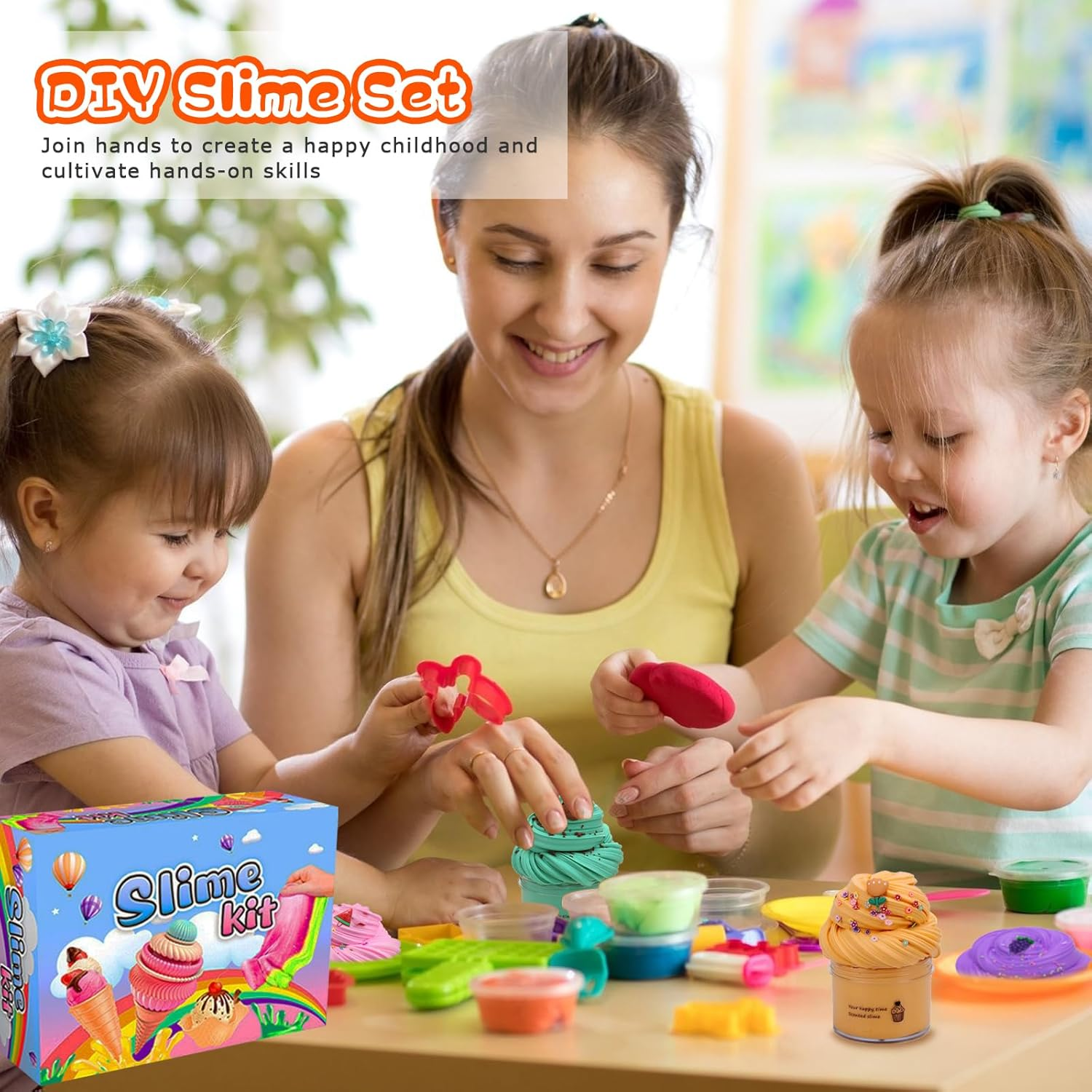 30Pack Butter Slime Kit with Cake Charms, 30ML DIY Educational Slime Toys, Super Soft & Non-Sticky Stress Relief Toy for Girls and Boys, Party Favors and Birthday Gift, Easter Basket Stuffers image number 5