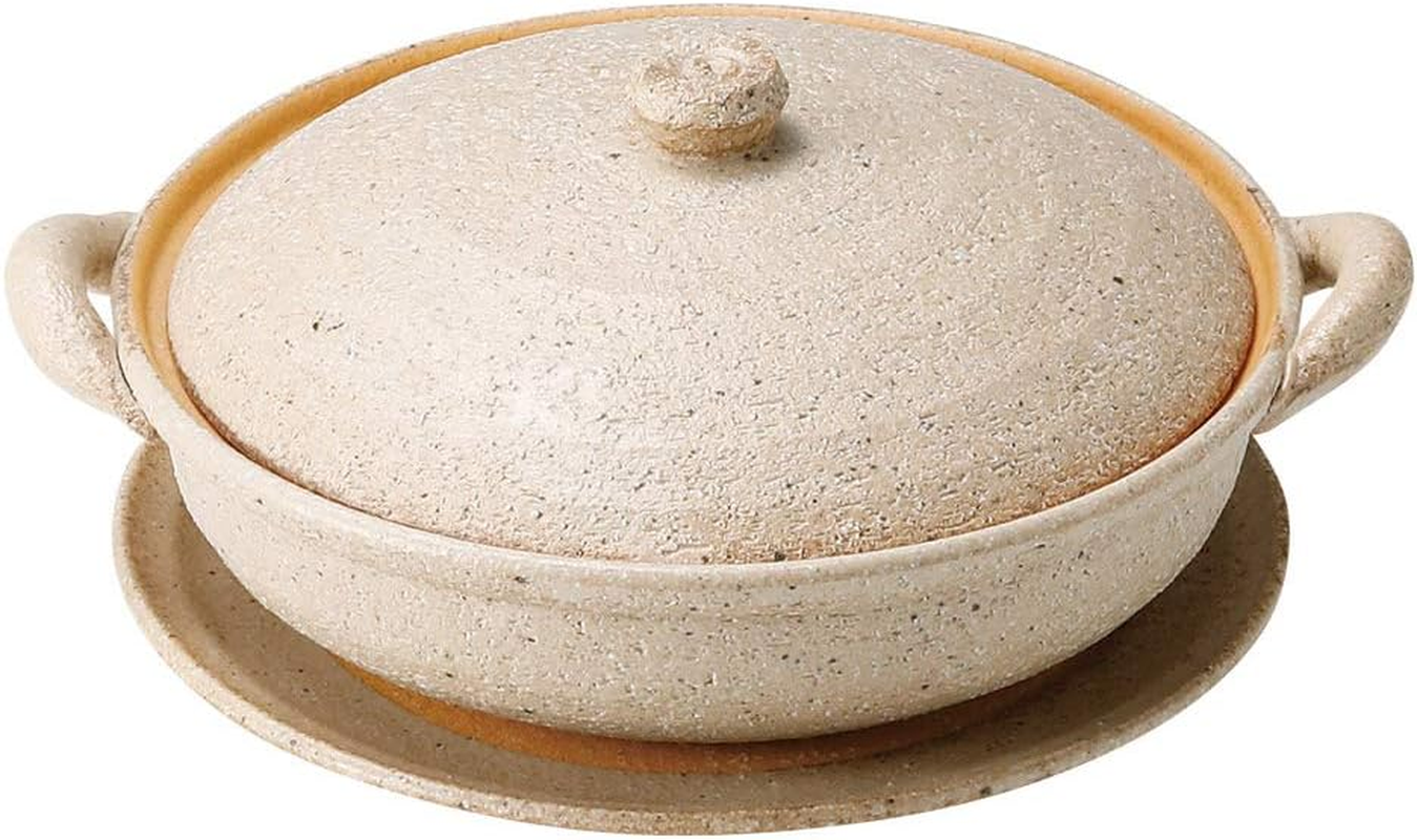 Marui Pottery MR-3-3527 IGA Pot, Hechamon, Gratin Pot, Black Persimmon, Diameter Approx. 7.3 Inches (18.5 Cm), Made in Japan