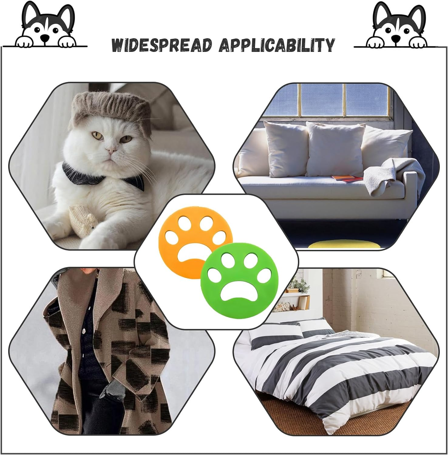 2Pcs Pet Hair Remover,Pet Hair Remover for Washing Machine,Dog Hair Remover,Cat Hair Remover,Reusable Dogs and Cats Hair Catcher for Laundry Washing Machine image number 1