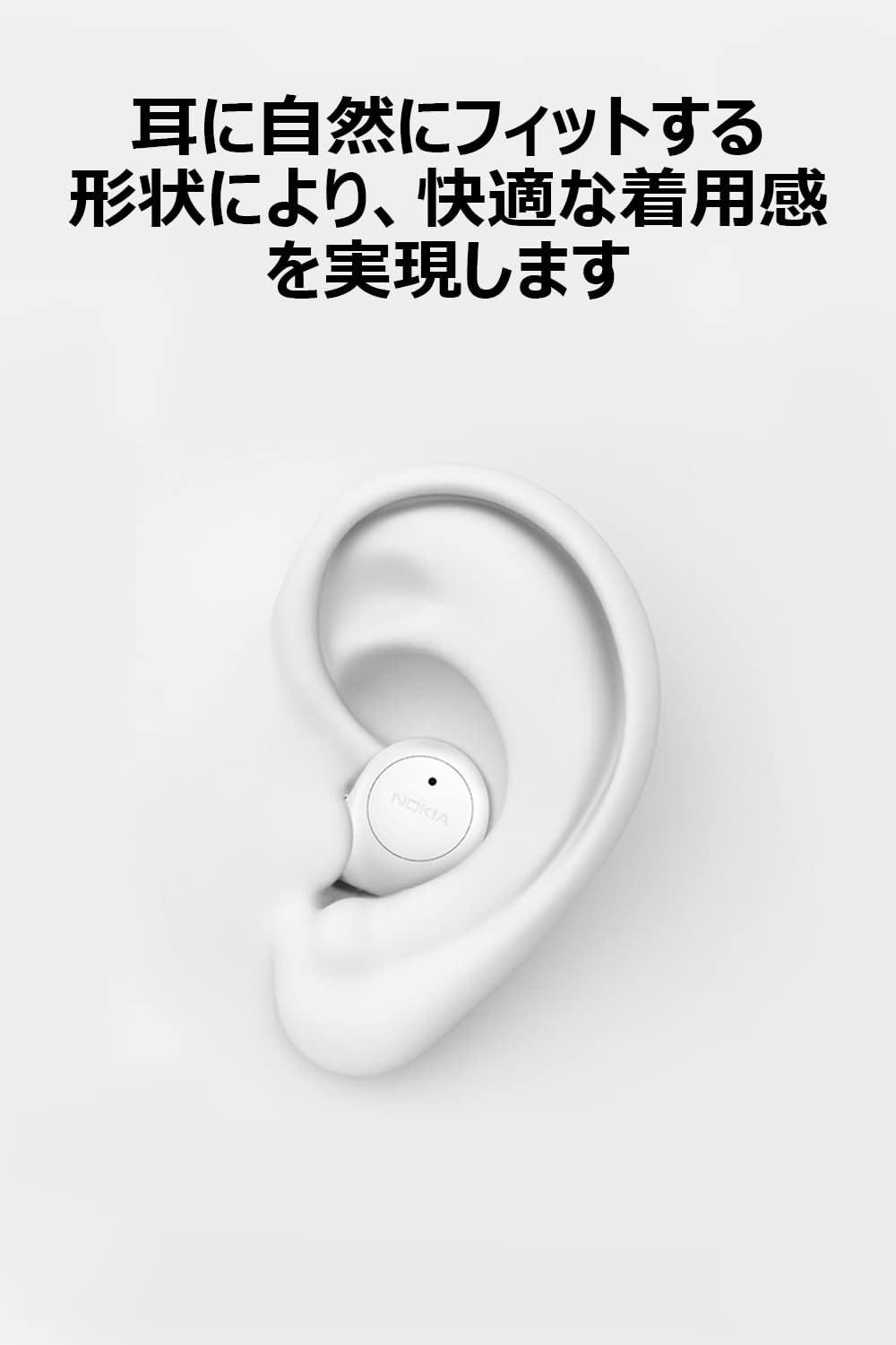 Nokia Essential Wireless Earbuds Bluetooth 5.2 with Mic Fully Wireless Bluetooth Earphones, ENC Noise Reduction, Hands-Free Calling, up to 24 Hours Music Playback, Lightweight, White - Purple-2 image number 4