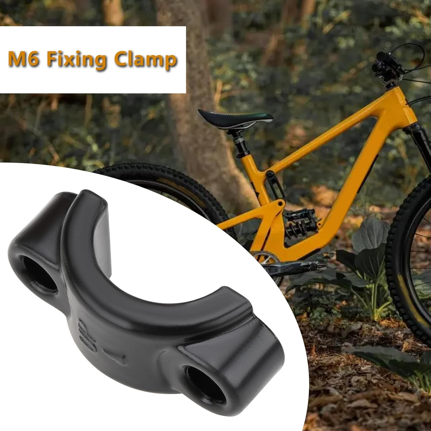 Create Idea 2Pcs M6 Brake Lever Clamp Aluminum Clutch Master Cylinder Clamp Bracket Cover Fixing Seat Suitable for 22Mm Dirt Bike Electric Bike Handlebars Black image number 5