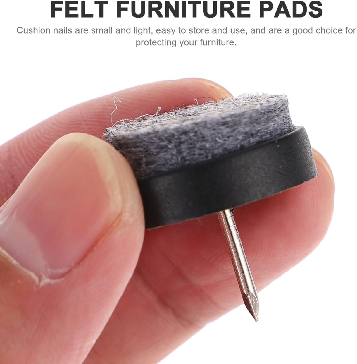 ARTIBETTER Felt Furniture Pads Set 60Pcs Sliding Glide Pads Screw-In Nails for Tables Chairs Cabinets image number 6