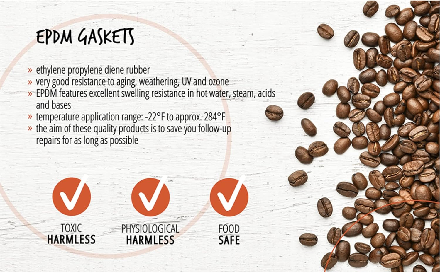 Gaskets Suitable for La Pavoni Europiccola, Professional, Stradivari Professional, Romantica, by - Set 5 image number 4