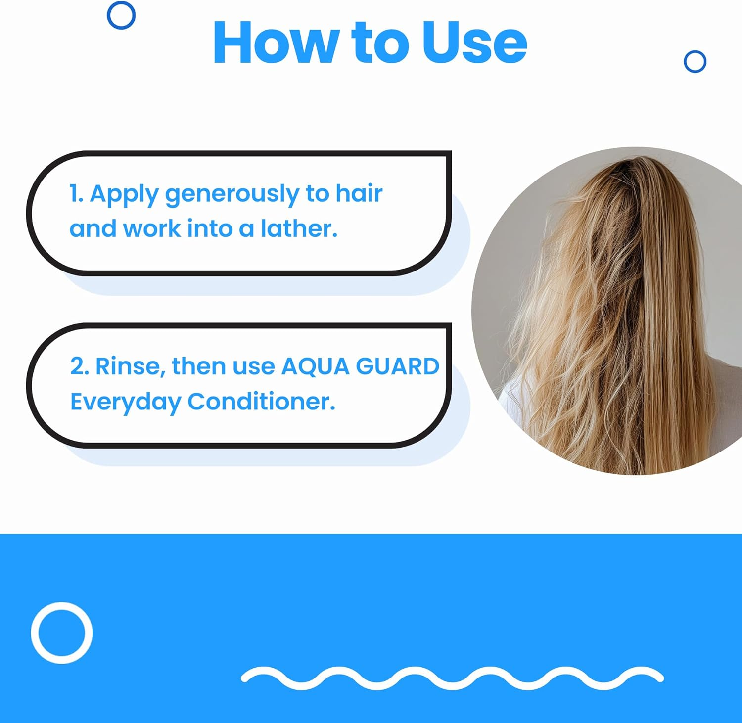AQUA GUARD Clarifying Shampoo | Remove Chlorine & Pool Hair Smell | Paraben Free, Vegan, Color Safe, Leaping Bunny Certified image number 6
