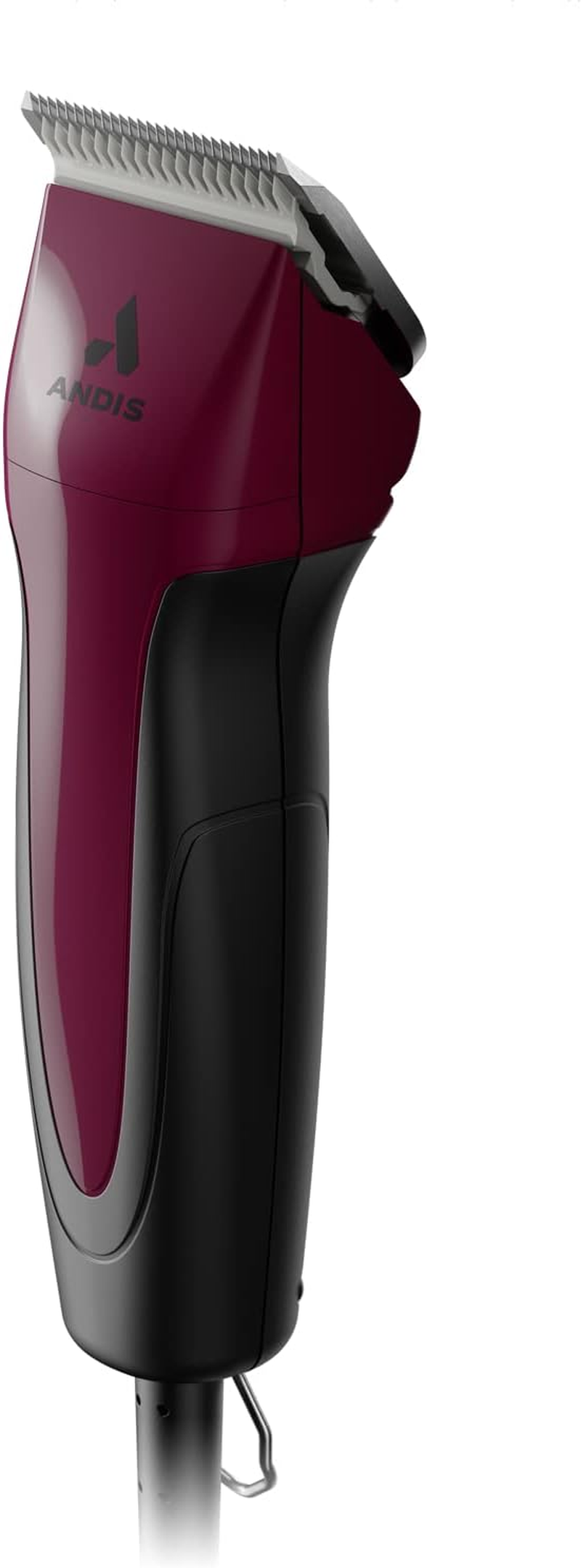 Andis 68530 Excel Professional 5-Speed Detachable Blade Clipper Kit - Animal/Dog Grooming, Rotary Motor, Soft-Grip Anti-Slip Housing, 14-Inch Cord, for All Coats & Breeds, SMC, Burgundy image number 1