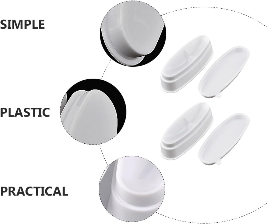 Garneck 2Pcs Nail Dipping Powder Tray Plastic French Dip Holders with Ergonomic Arc Design for Home Manicure Nail Care and DIY Use image number 2