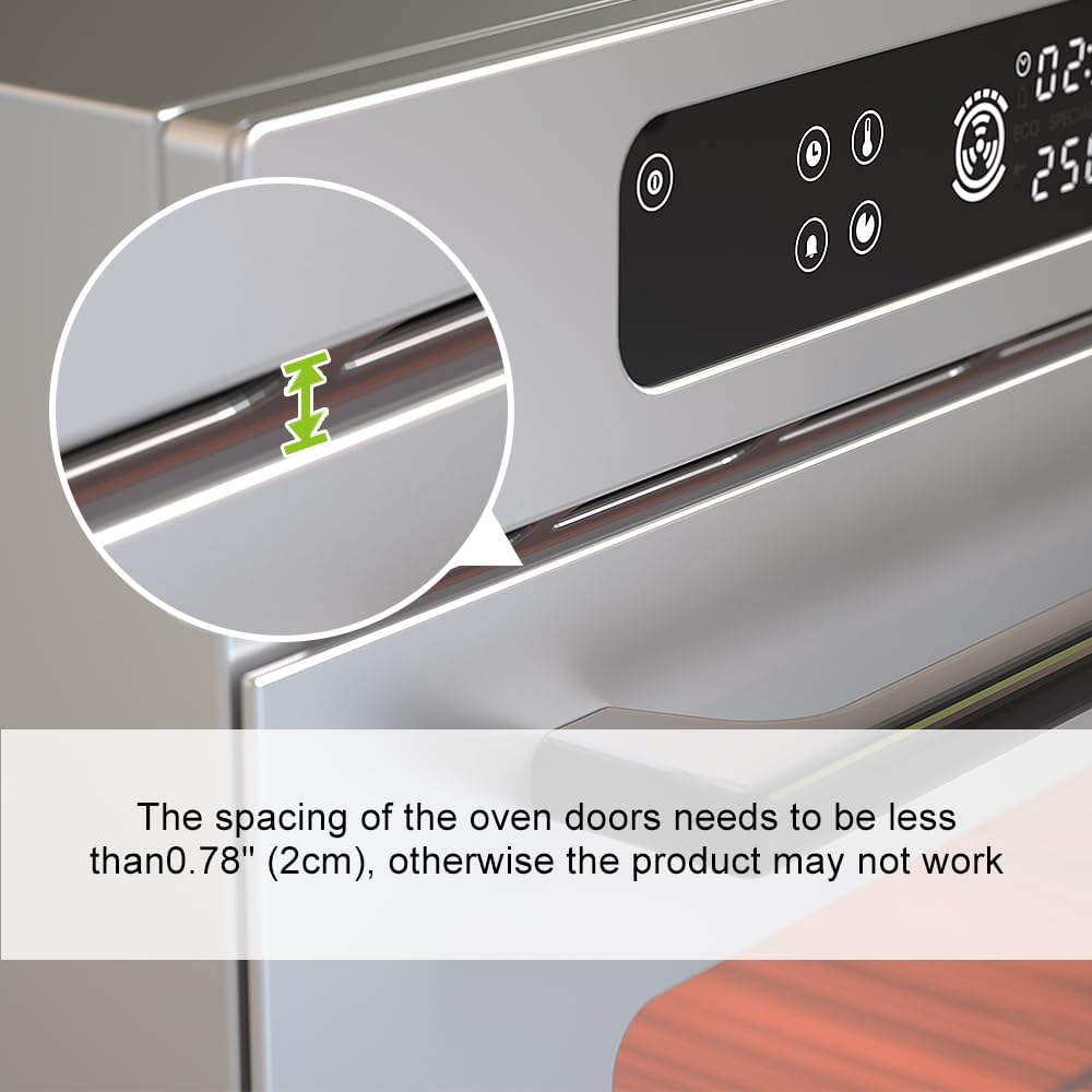 SAFELON 1 PC Baby Safety Oven Door Lock, Double Button Oven Lock for Kitchen Safety (Trasparente-Black) image number 5