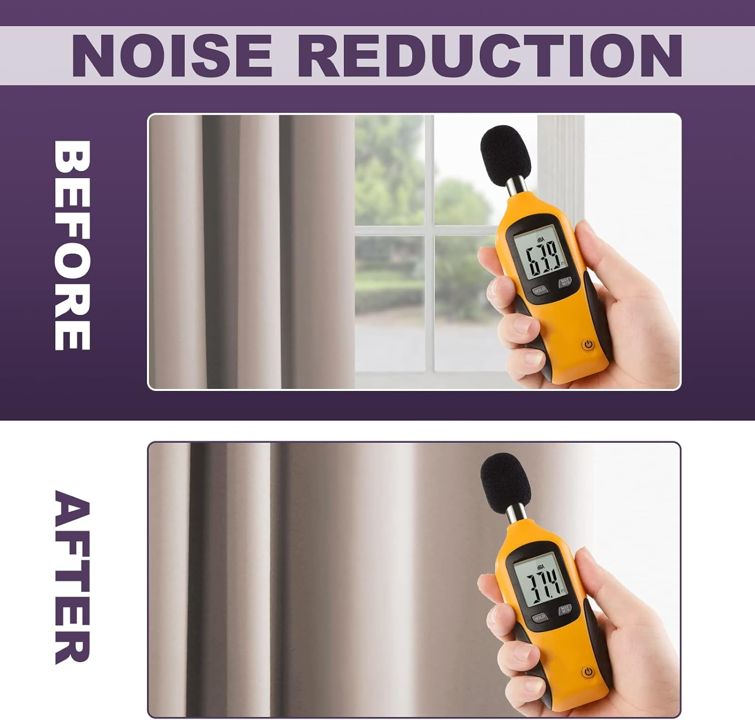 H.VERSAILTEX 100% Blackout Curtains Completely Blackout Window Drapes Thermal Insulate Double Layer with Black Liner for Bedroom 2 Panels Set, Each W132Cm X D160Cm, Natural image number 2