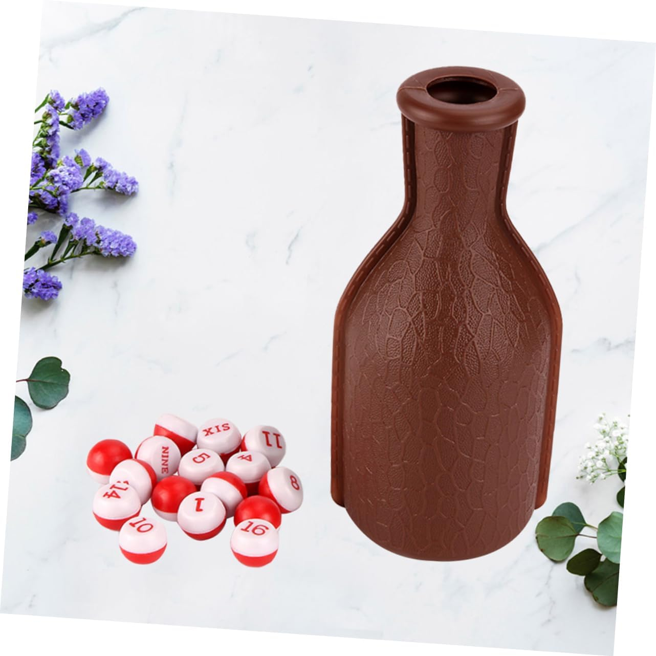 Outanaya 2 Sets Billiards Number Dice Billiard Pill Bottle Billiard Pool Dice Billiard Game Bottle Plastic Billiard Ball Dice Portable Billiard Bottle Snooker Bottle Pool Table image number 4