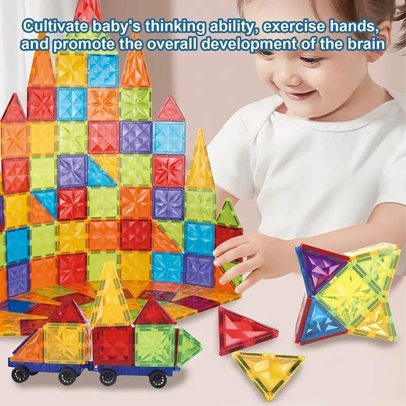 Kiddobliss Magnetic Building Tiles for Kids 60-Piece Magnetic Tiles STEM Connetix Tiles Interlocking Educational Blocks for Minecraft & Learning | Safe & Non-Toxic | Ideal for Ages 3+ Australia