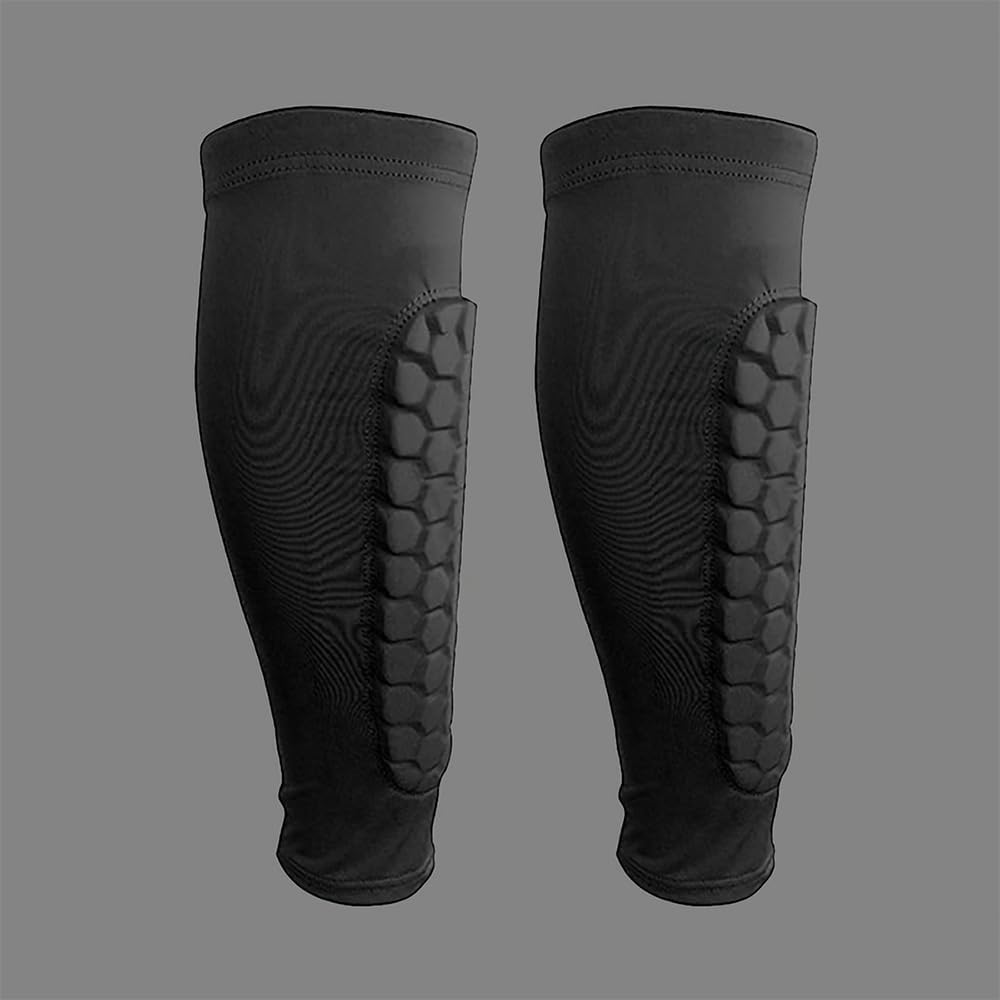 Soccer Shin Guards Pads for Kids Youth Adult,Calf Compression Sleeve with Honeycomb Pads,Support for Football Baseball Taekwondo Boxing MTB Protective Gear image number 3
