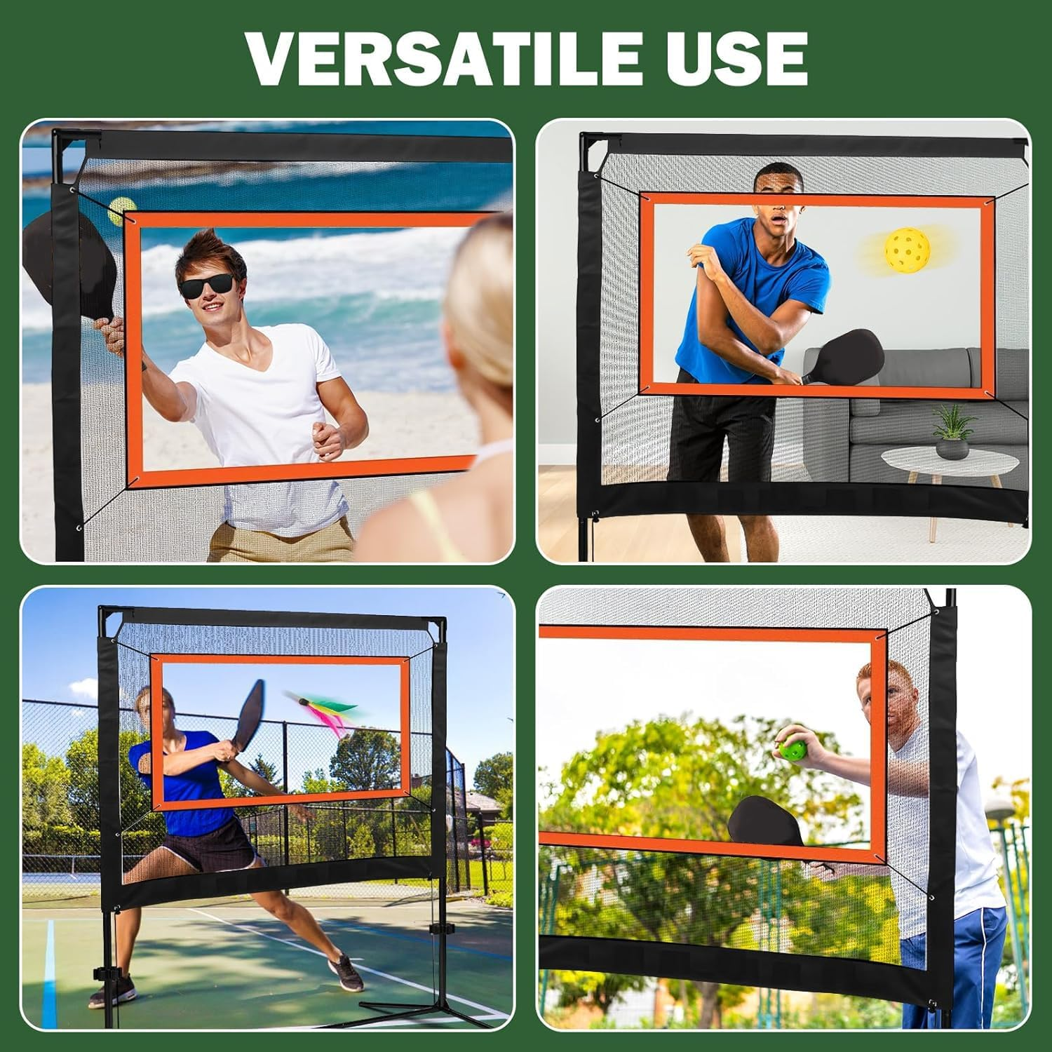 Quintin Badminton Pickleball Net Set,Paddle Game with Net with Net and Paddles with Carry Bag for Beginner image number 6