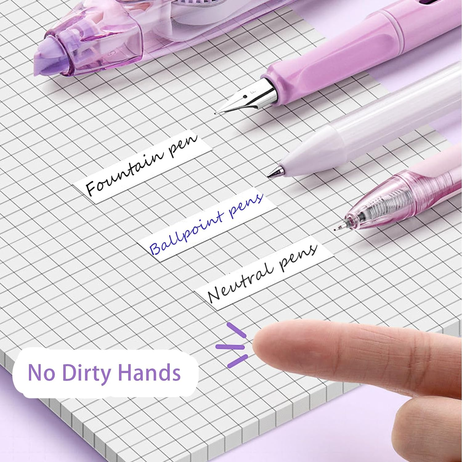 8Pcs Retractable White Out Correction Tape Set, 4Pcs Refillable White Out Tape Pen with 4Pcs Replacement Tape Refill, Aesthetic Writing Stationary Supplies for School Office Student Kids image number 2