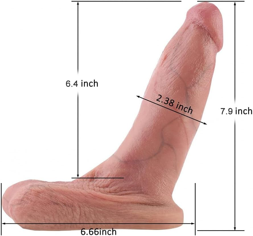 Hismith 8.3&rdquo; Dual-Density Ultra Realistic Dildo with 3D Balls, 7.68&rdquo; Insert-Able Length Dong with Kliclok System for General User, Banzol - High-End Series image number 4