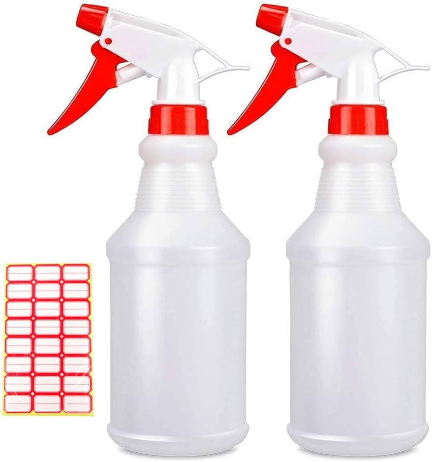 Empty Spray Bottles (500Ml/2Pack) - Adjustable Spray Bottles for Cleaning Solutions - No Leak and Clog - HDPE Spray Bottle for Plants, Pet, Vinegar, BBQ, and Rubbing Alcohol image number 1