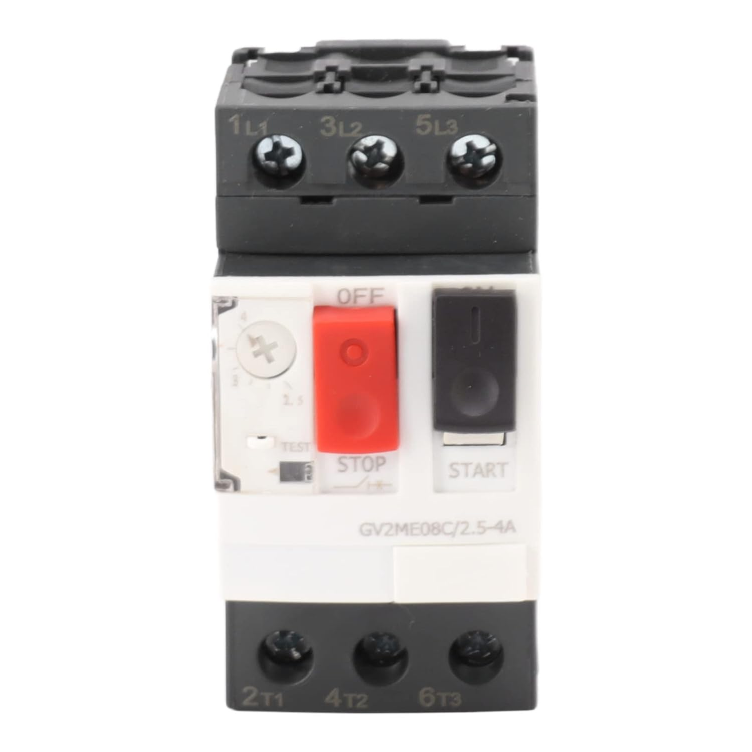 Motor Circuit Breaker, Silver Engineering Plastic Large Bearing Capacity 2.5‑4A Motor Start Stop Switch for Power Equipments