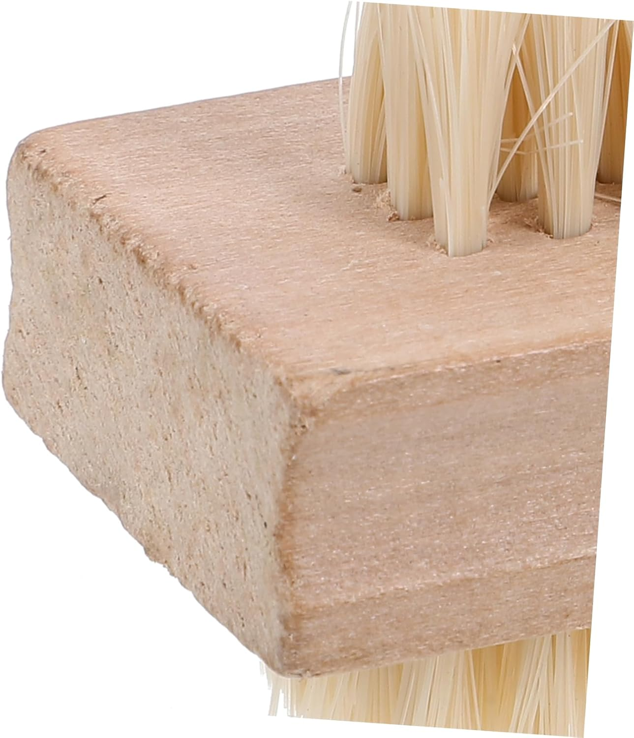 BATHVEVE Natural Wooden Double Sided Nail Brush 1 Piece Bristle Cleaning Tool for Men and Women for Fingernails and Toenails Comfortable to Hold Handle for Home or Travel
