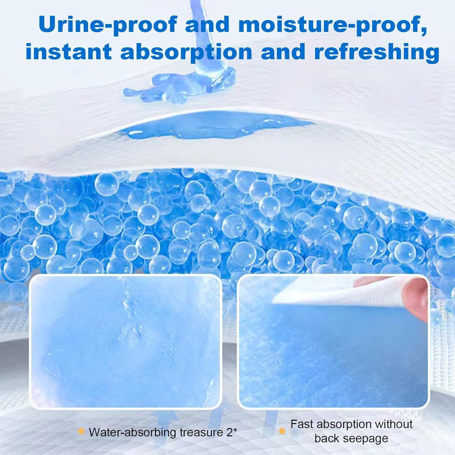 Changing Pad Liners, Waterproof Changing Pad Liners | 40 Reusable Super Absorbent Pads | Large Absorbent Reusable Pads, Baby Diaper Changing Pad