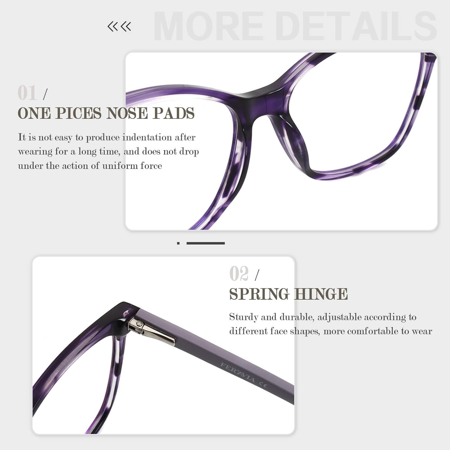Retro Square Eyeglasses Women Vintage Clear Lens Fake Fashion Eyeglasses Frame - Wine image number 3