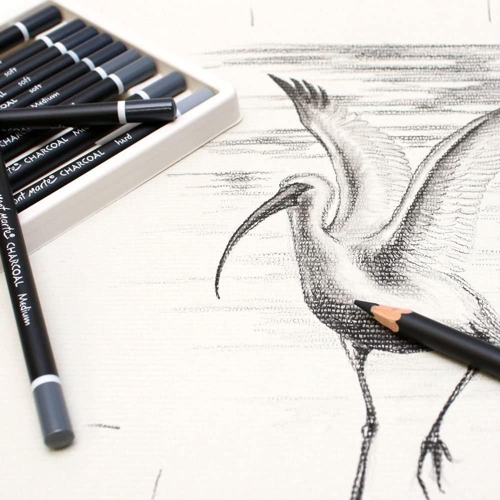 Mont Marte Signature Charcoal Pencils 12 Pieces Set image number 2