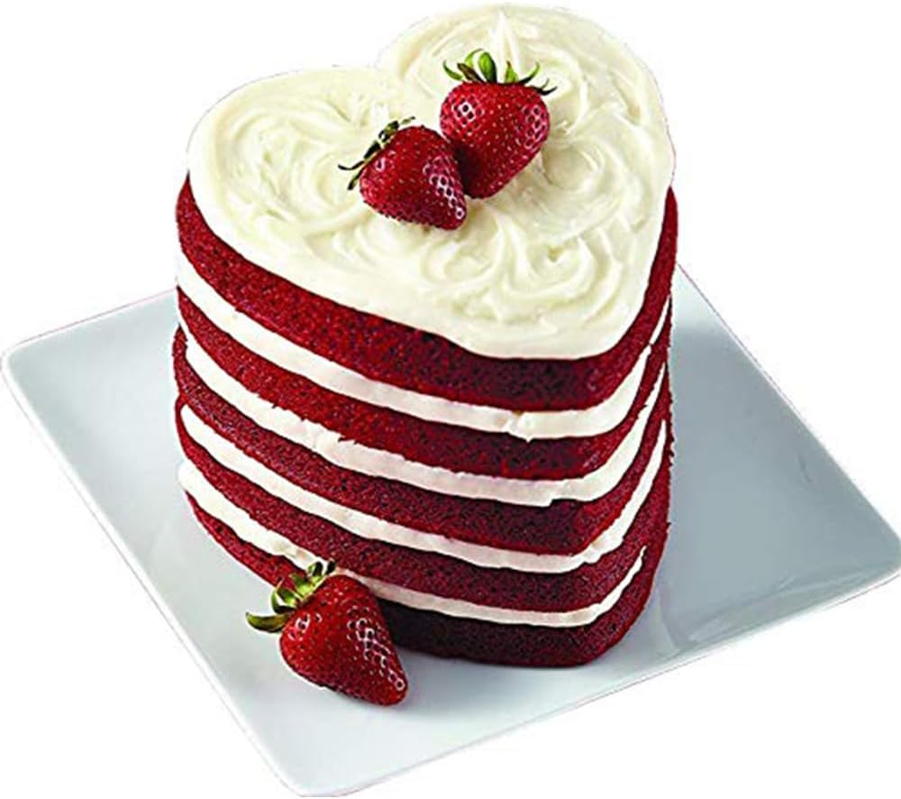 3 Pack Heart Shaped Cake Pans, 23.3Cm Silicone Cake Molds, Reusable Cake Baking Tray, Nonstick Cheesecake Molds, Heat Resistant Cake Tins for Cake Cheesecake Chiffon Cake Muffin image number 6