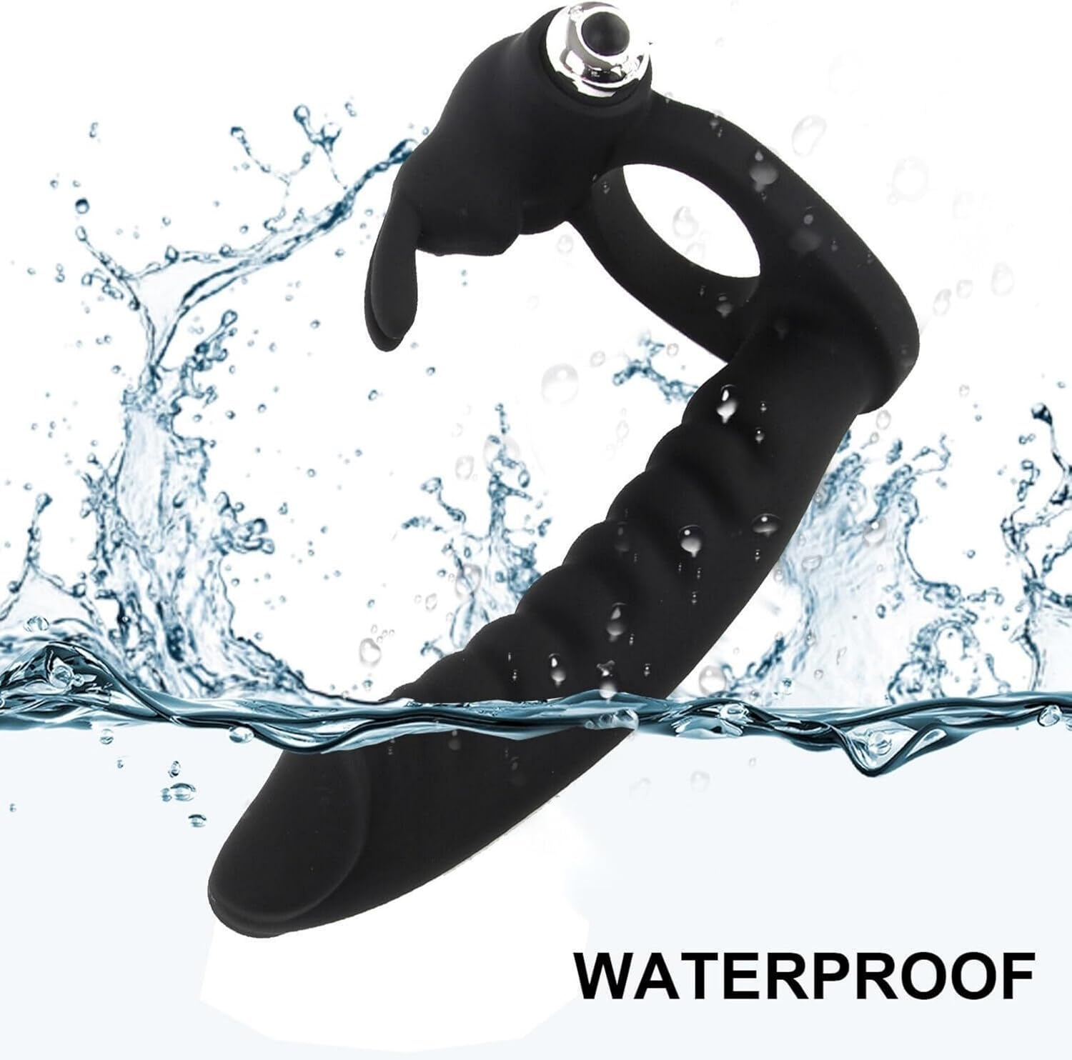 Silicone Vibrating Double Dildo Dual Penetration with Cock Ring Silicone Butt Plug Strap on 7 Speed Penetrator Men Couple Anal Plug Sex Women Pleasure Adult Sex Toys image number 3