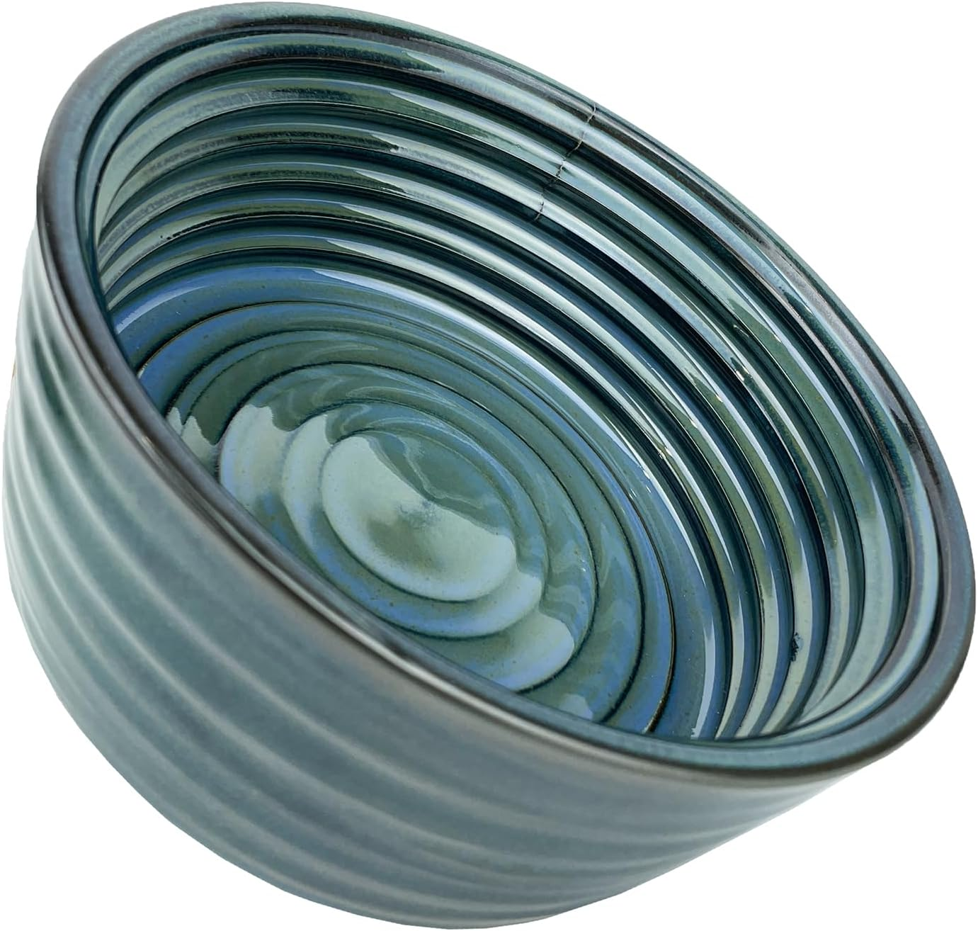 Barkley & Bella Dog Bowl Ceramic Woof Glazed Blue Small, Blue - Dog Bowl, Handcrafted, Durable, Heavyweight Stability