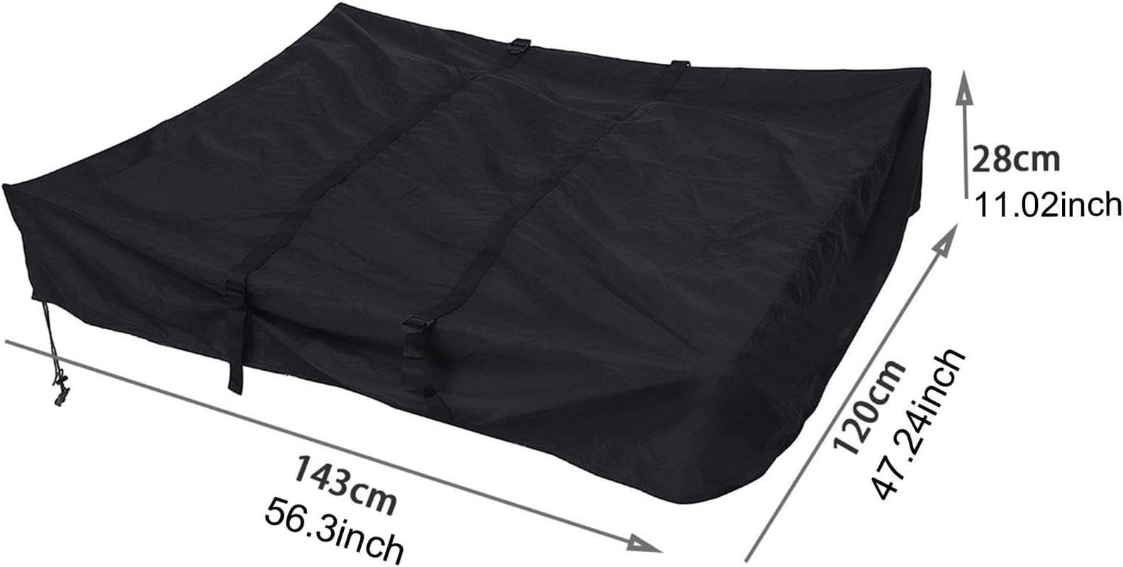 Okiyakusama Car Roof Top Rack Cover Car Roof Luggage Box Cover Men SUV Protective Cargo Carrier Cover Car Roof Storage Cover image number 5