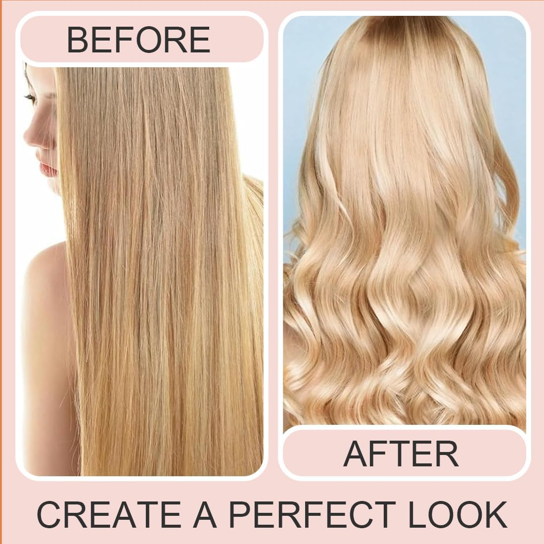 CATOR Curls without Heat, 2 Pieces Heatless Curls Set Curlers, Non-Slip Heatless Curls, Heatless Curls, Silk Hair Curler, DIY Overnight Heatless Curls image number 1