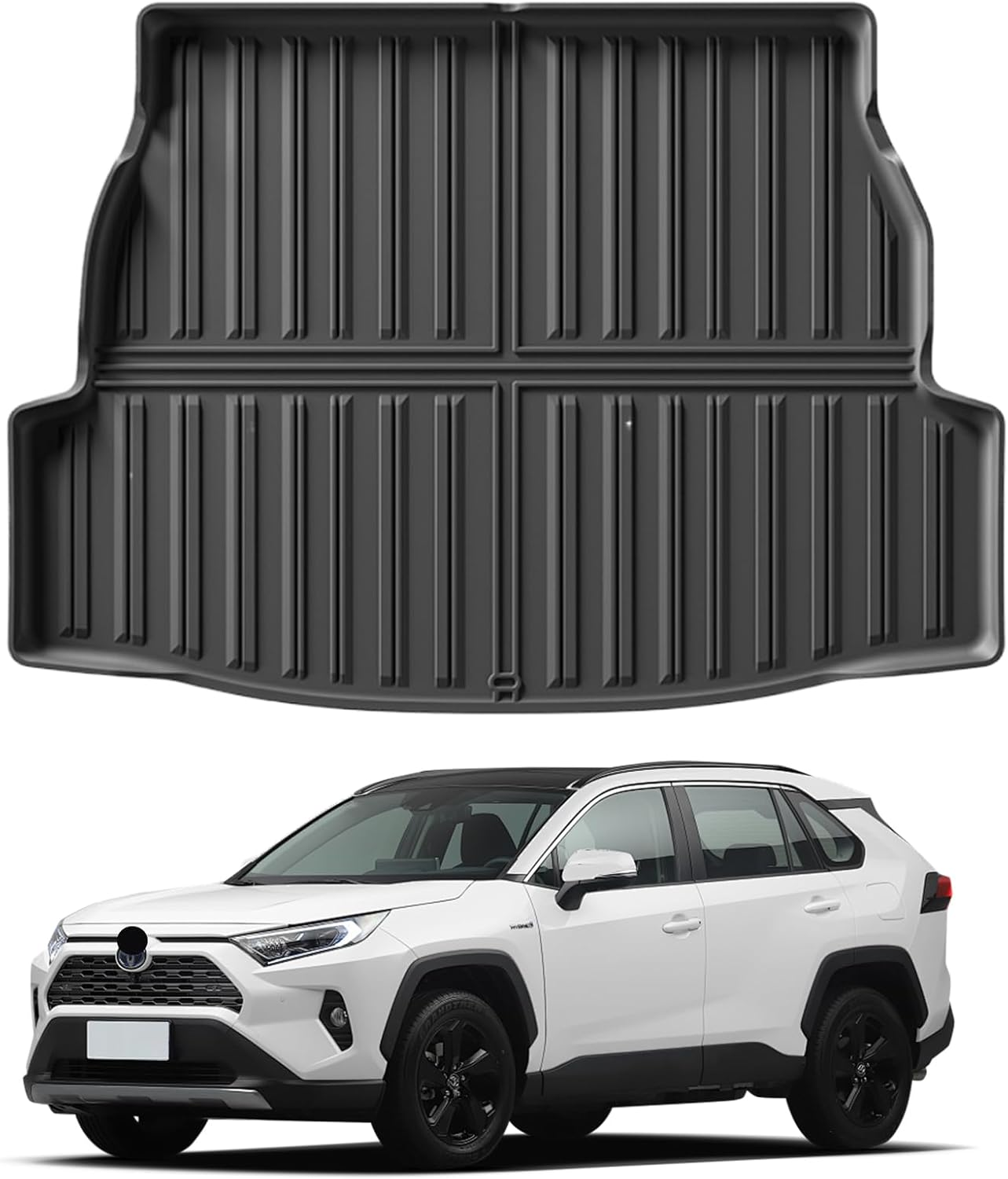 CMPCTR Cargo Mat Boot Liner for Toyota Rav4 2019-2024 TPE Cargo Liner Heavy Duty Cargo Trunk Mat Luggage Tray Interior Accessories image number 4