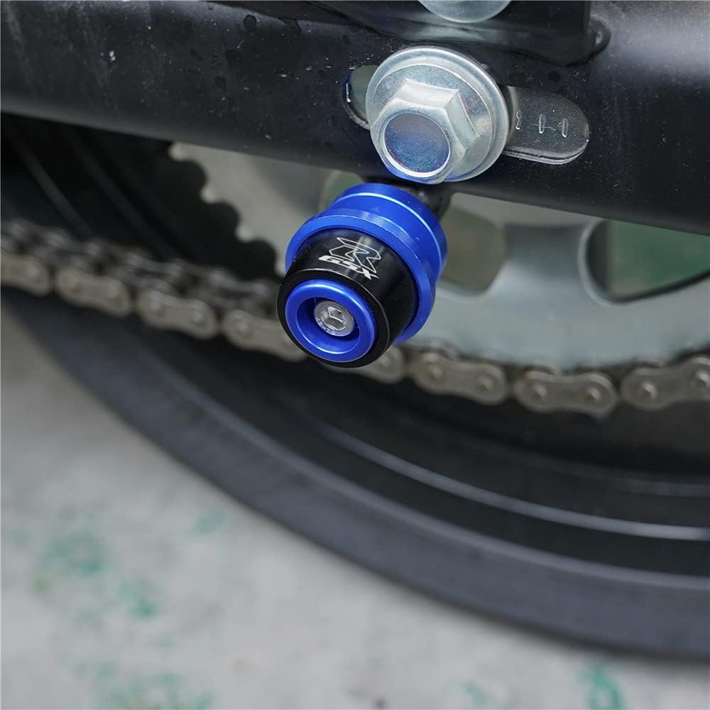 Motorcycle Swing Arm Spools Sliders, CNC Swing Arm Stand Screw, Swingarm Stand Paddock Compatible for Suzuki GSXR1000 GSXR1300 GSX8R GSX-8R GSXR600 GSXR750 GSXR 125 GSXR 150 (Black) - Gold image number 4