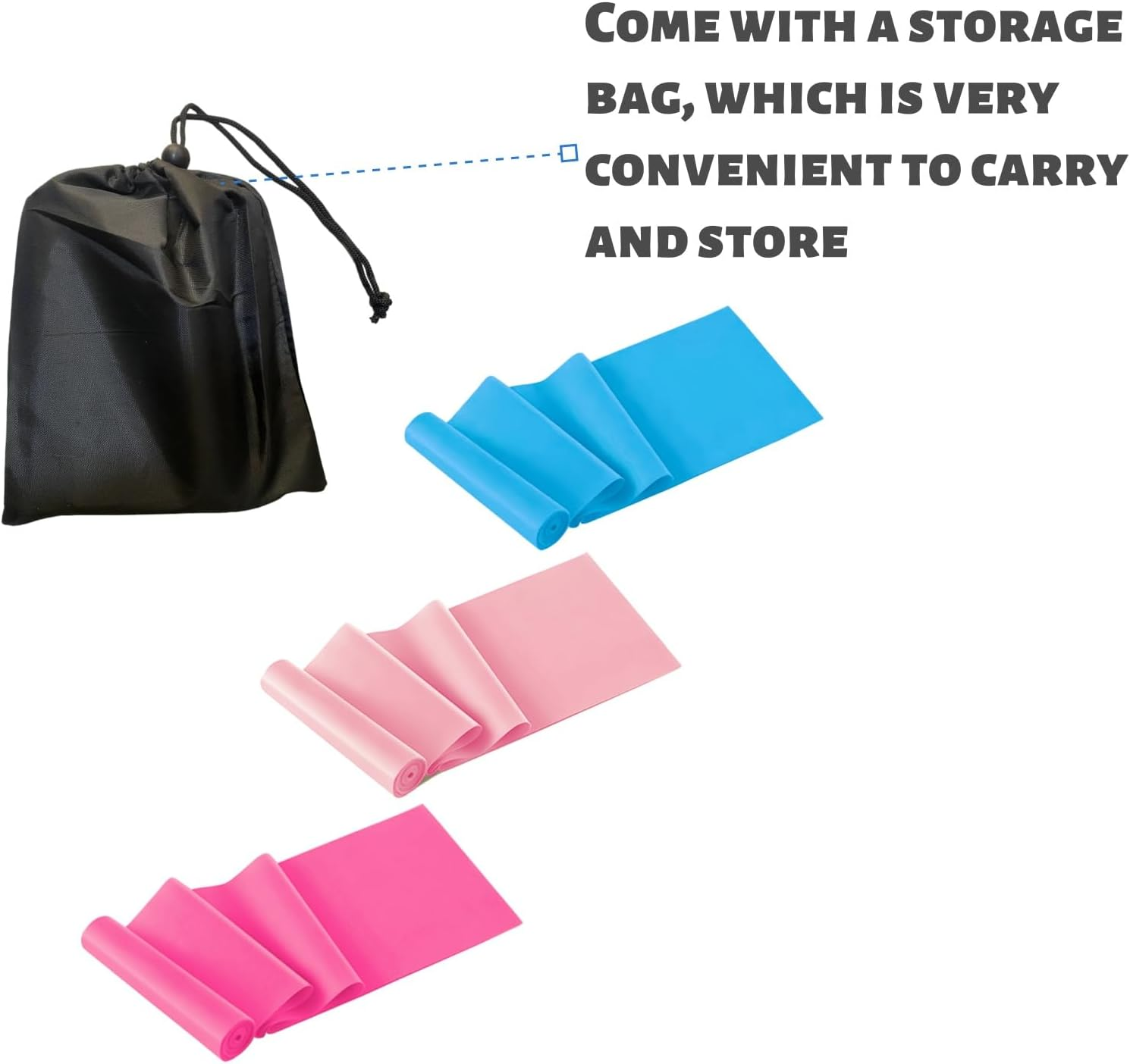 RJDJDLXM 3 Pack Resistance Band Set, Professional Latex Elastic Bands for Upper & Lower Body Physical Therapy, At-Home Workouts, and Rehab, Blue & Purple & Pink, Advanced image number 2