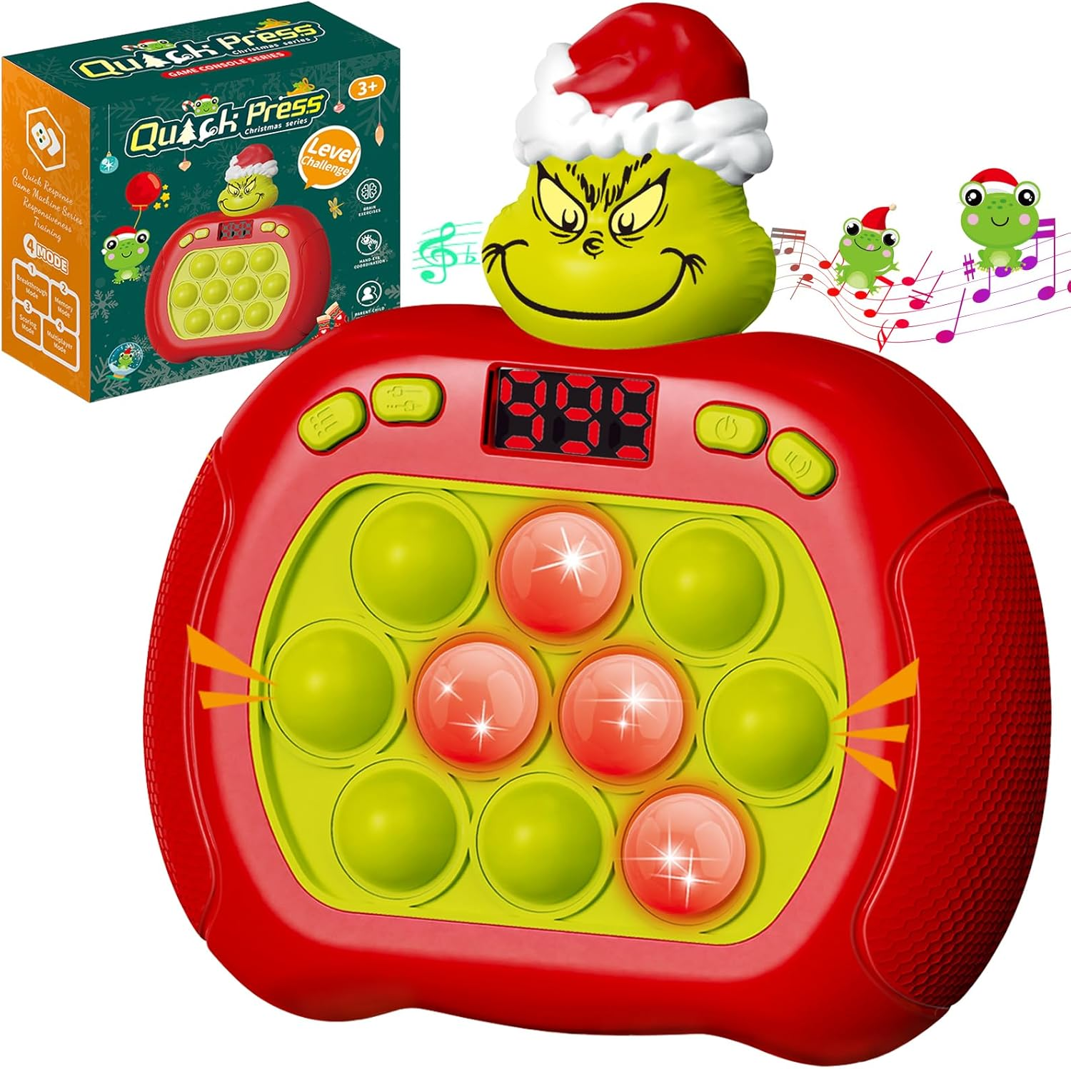 Upgraded Quick Push Game Pop Bubble Toys, Funny Toys with LED Screen for Kids for Girls and Boys Bubble Stress,Handheld Puzzle Game Sensory Toy&hellip; (Blue)