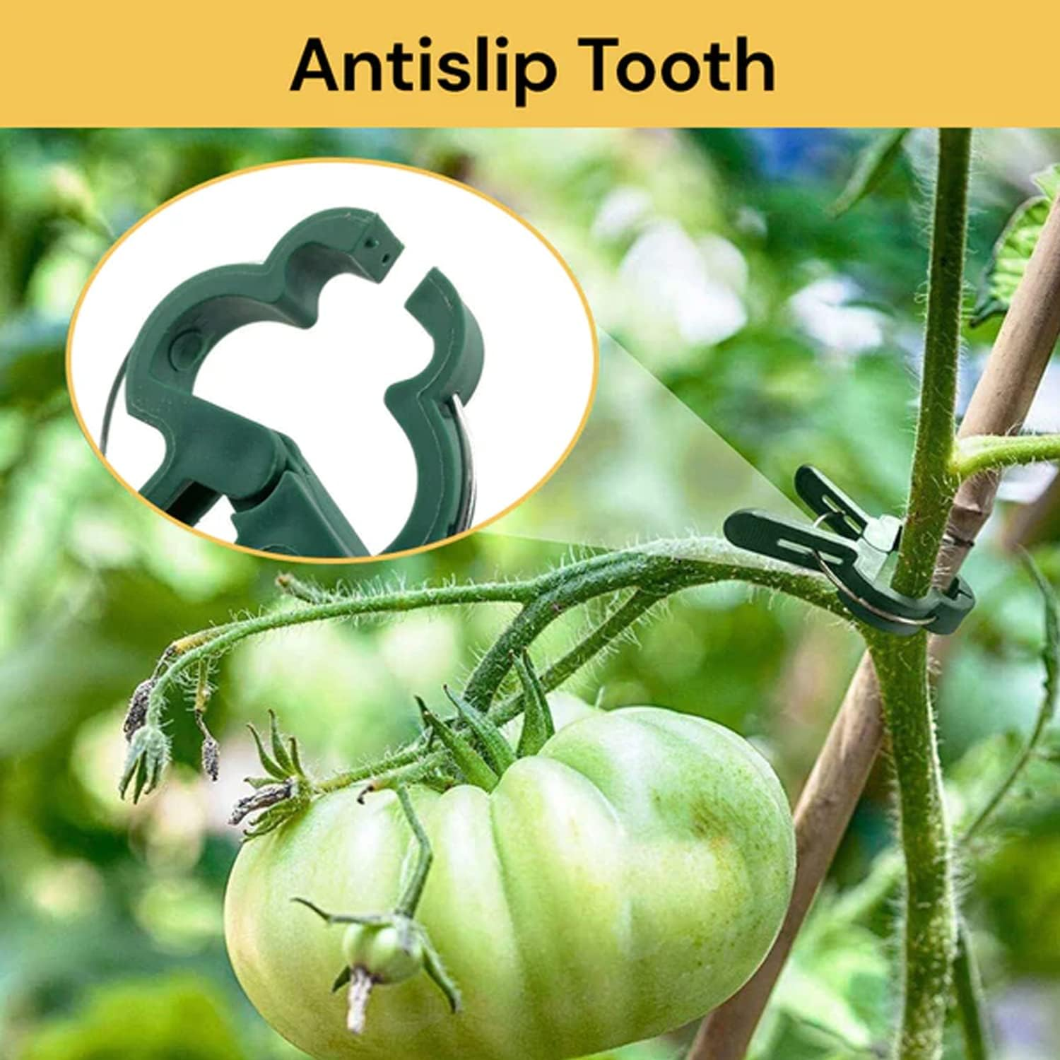 EZONEDEAL Plant Ties Reusable Garden Tape with 20Pcs Plant Clips Reusable Adjustable Thicker Support for Growing Strong Grip Gentle Plant & Flower Clips for Supporting Stems image number 3