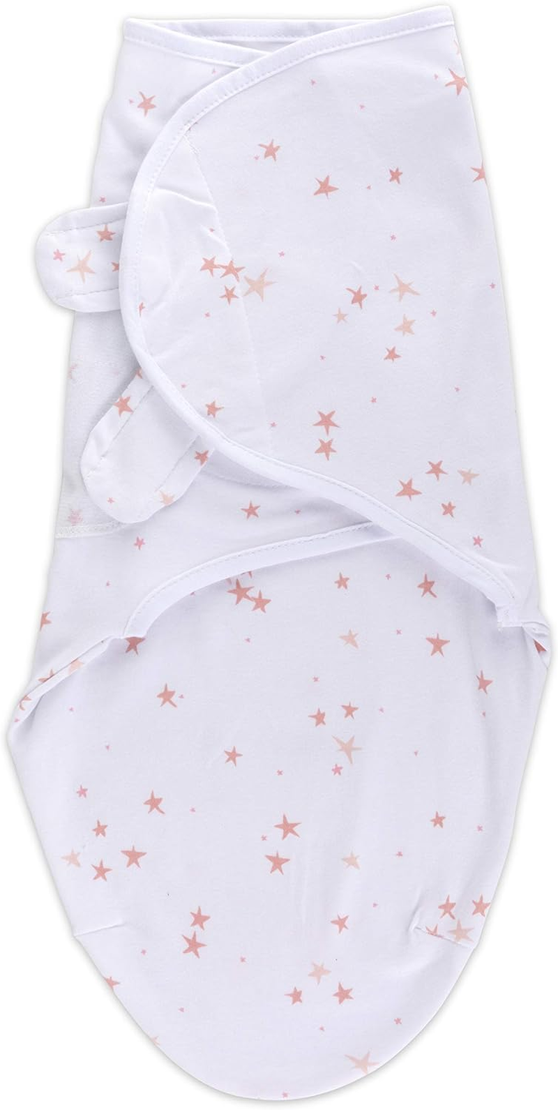 Ely'S & Co. 2 Pack Cotton Swaddle Blanket - Newborn Swaddle 0-3 Months, Newborn Essentials (Mauve Pink Stars & Solid Dusty Rose) - Grey image number 4