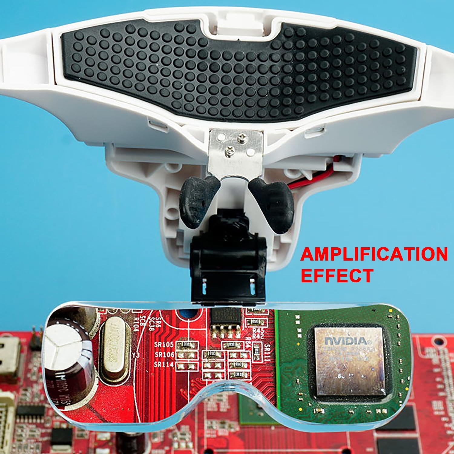 Hands Free Headband Magnifying Glass, Magnifying Glasses, Rechargeable, Hands-Free Illuminated Headset. Magnifying Glasses with LED Light, 5 Lenses. for Reading, Jewelry Work, Crafts image number 4