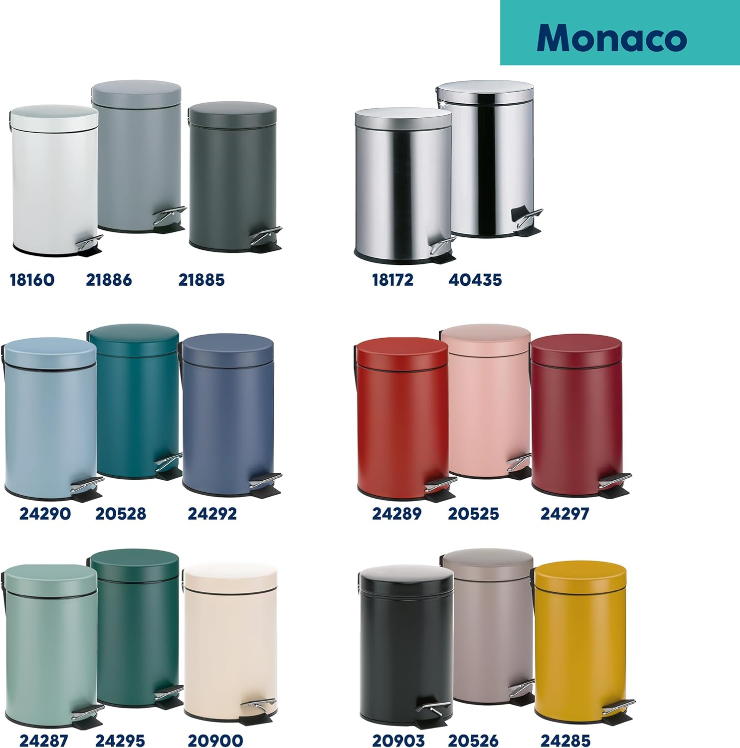 Kela Monaco Cosmetic Bin, 3 Litres, Metal Pedal Bin, Bathroom Bin with Inner Bucket and Carry Handle, Matt Cashmere Brown image number 3
