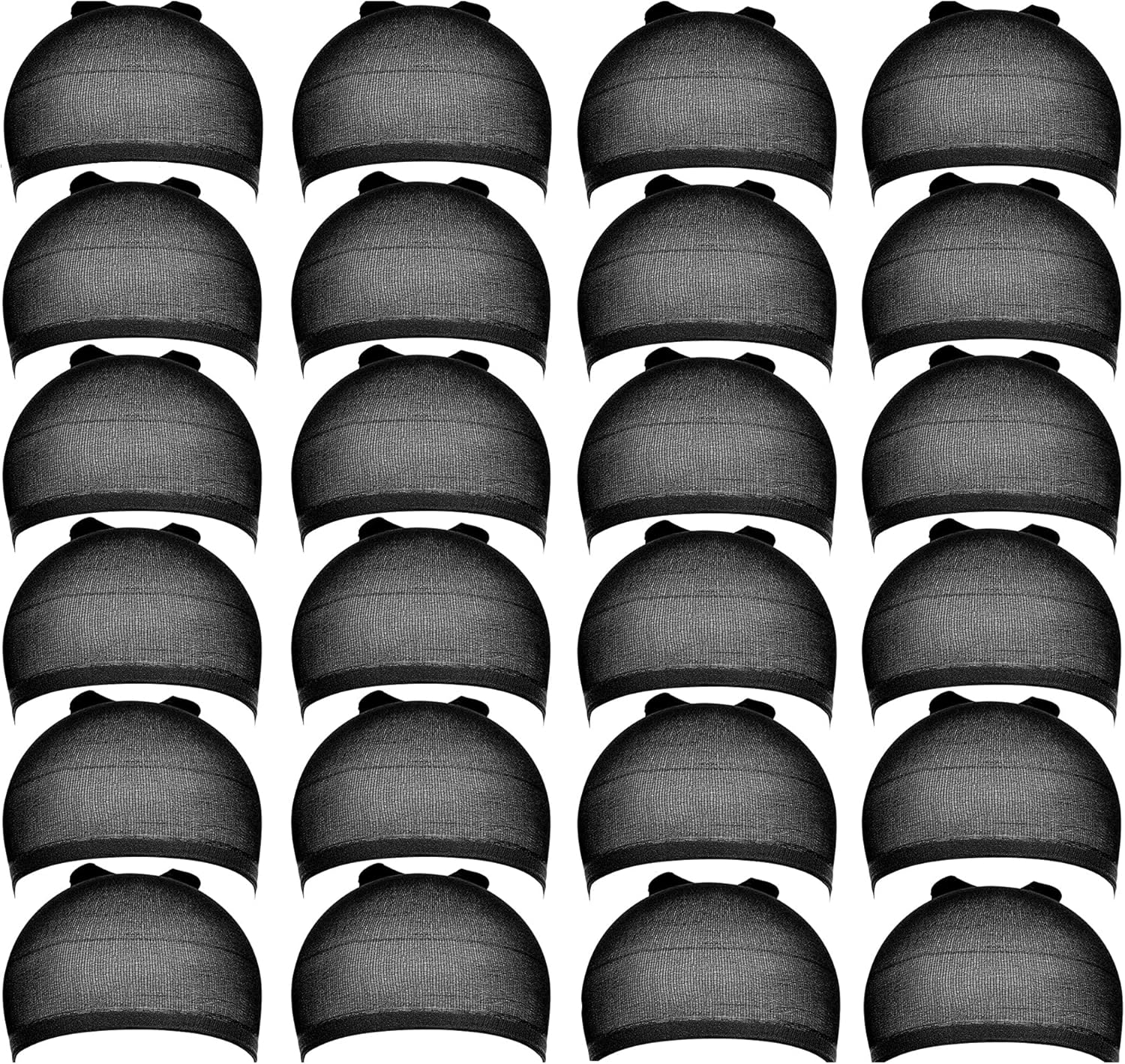 DEPHNARSA Stocking Wig Caps, 24 Pieces Stretchy Nylon Wig Caps Stocking Caps for Wigs Wig Caps for Women Men (E-Beige)