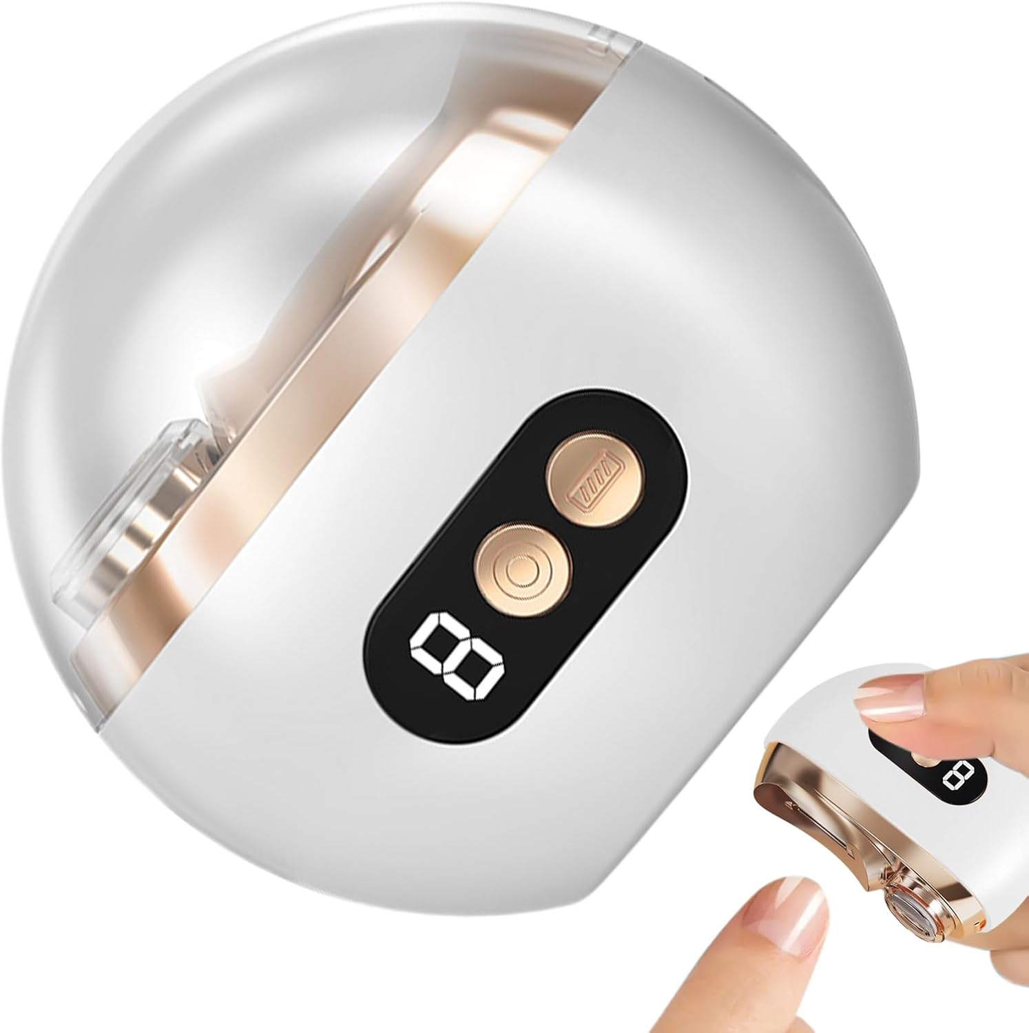 Electric Toenail Clippers, USB Charging Quiet Fingernail Manicure, Quiet 3-Speed Lighted Nail Clipper for Home Salon Home Manicure Seniors Elderly Travel Baby Care