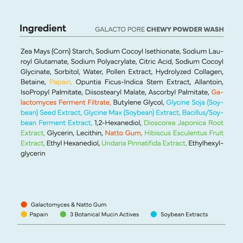 SAM'U Galacto Pore Chewy Powder Wash, Gentle Enzyme Powder Facial Cleanser & Galactomyces Exfoliator for Pores, Korean Skincare for All Skin Types, Face Wash Travel Size, S'More Cleanser 50G image number 2